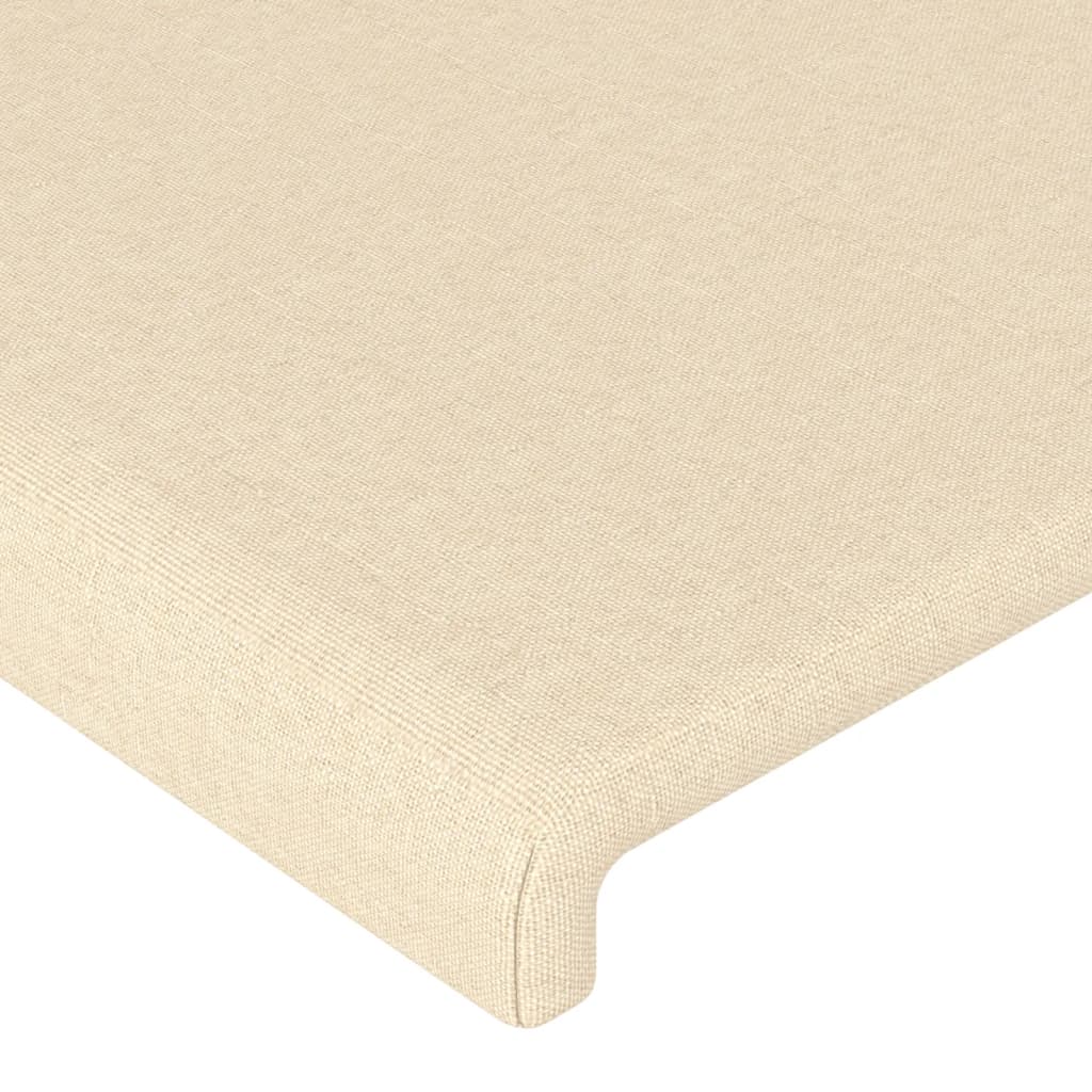 vidaXL Testiera ad Orecchio Crema 93x23x118/128 cm in Tessuto