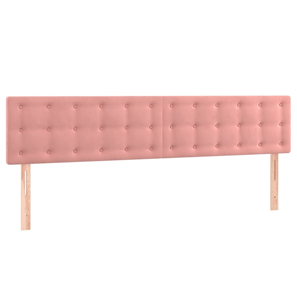 vidaXL Letto a Molle con Materasso e LED Rosa 120x190 cm in Velluto