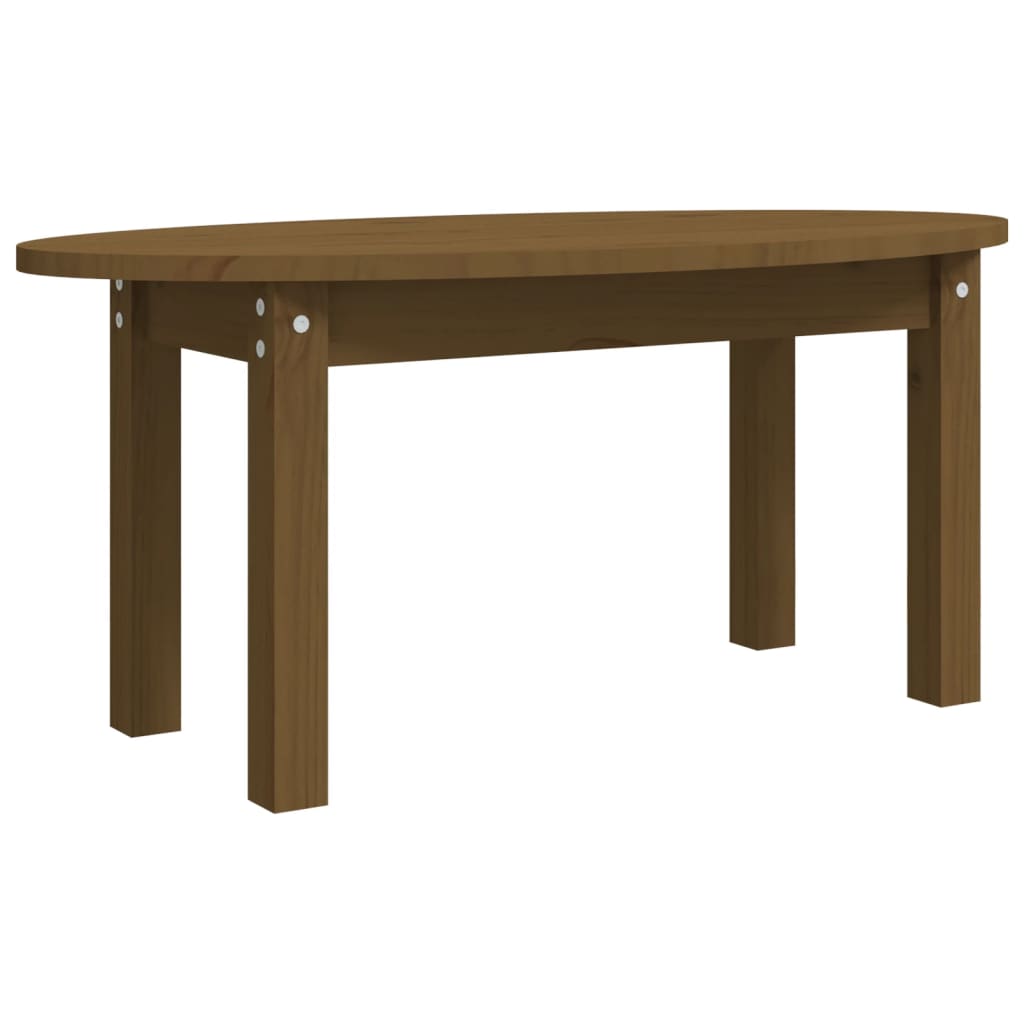 vidaXL Tavolino da Salotto Ambra 80x40x35 cm in Legno Massello di Pino