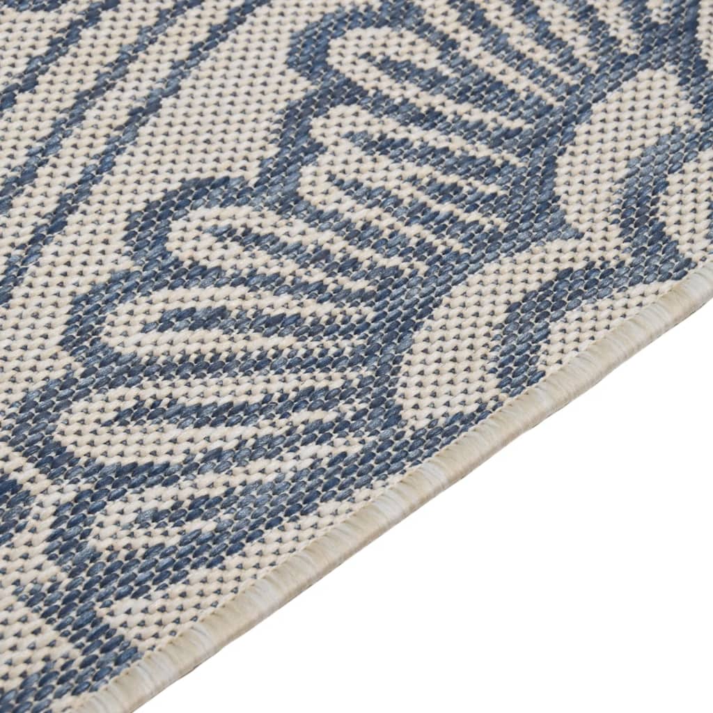 vidaXL Tappeto da Esterni a Tessitura Piatta 200x280 cm Motivo Blu