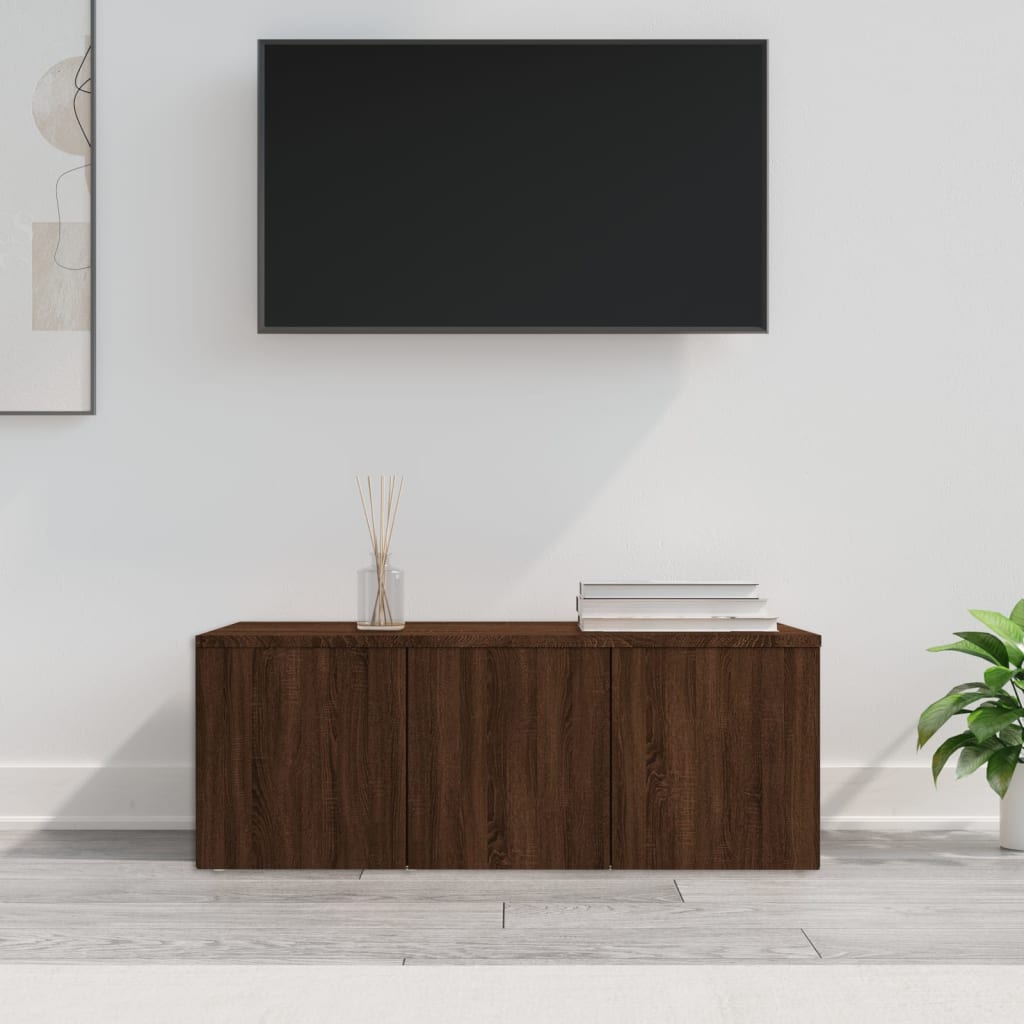 vidaXL Mobile Porta TV Rovere Marrone 80x34x30 cm in Legno Multistrato