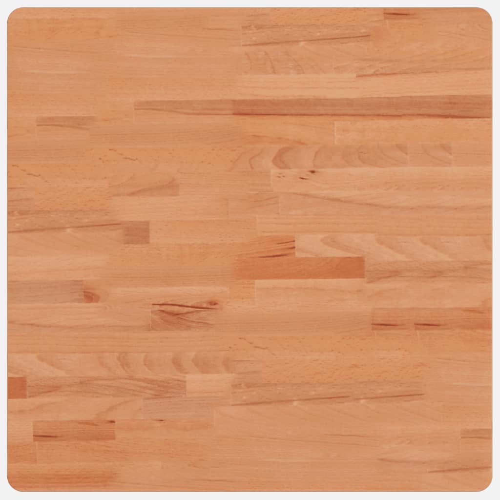 vidaXL Piano per Tavolo 60x60x4 cm Quadrato Legno Massello di Faggio