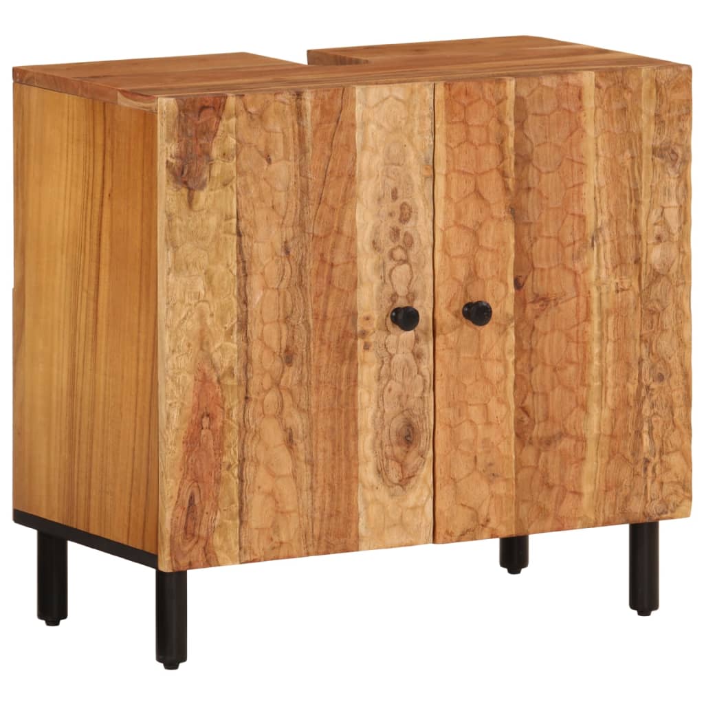 vidaXL Set Mobili da Bagno 3pz in Legno Massello di Acacia