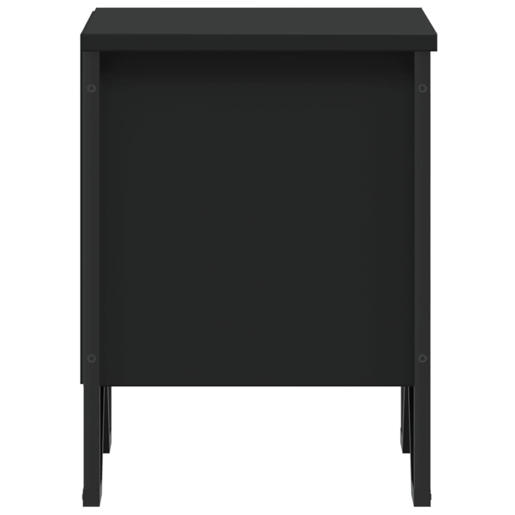 vidaXL Comodino Nero 40x30x40 cm in Legno Multistrato