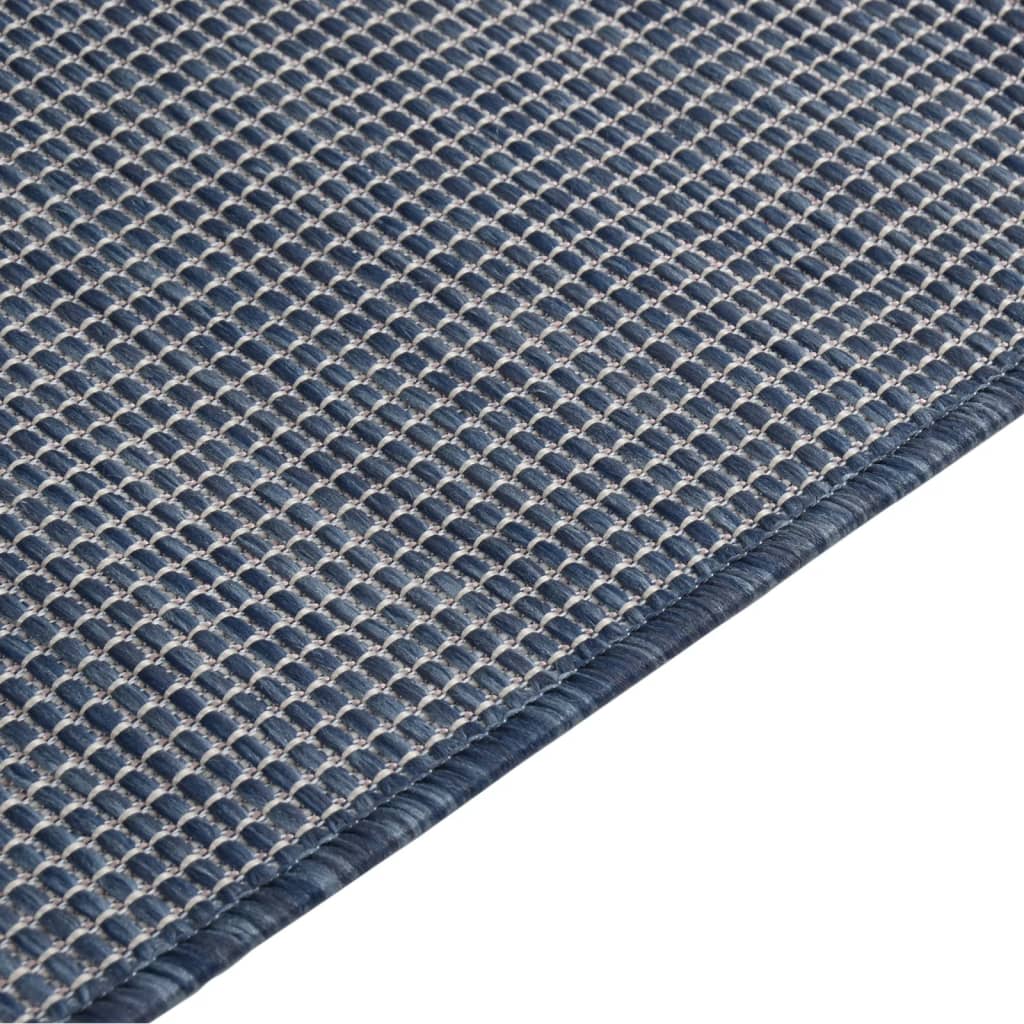 vidaXL Tappeto da Esterni a Tessitura Piatta 100x200 cm Blu