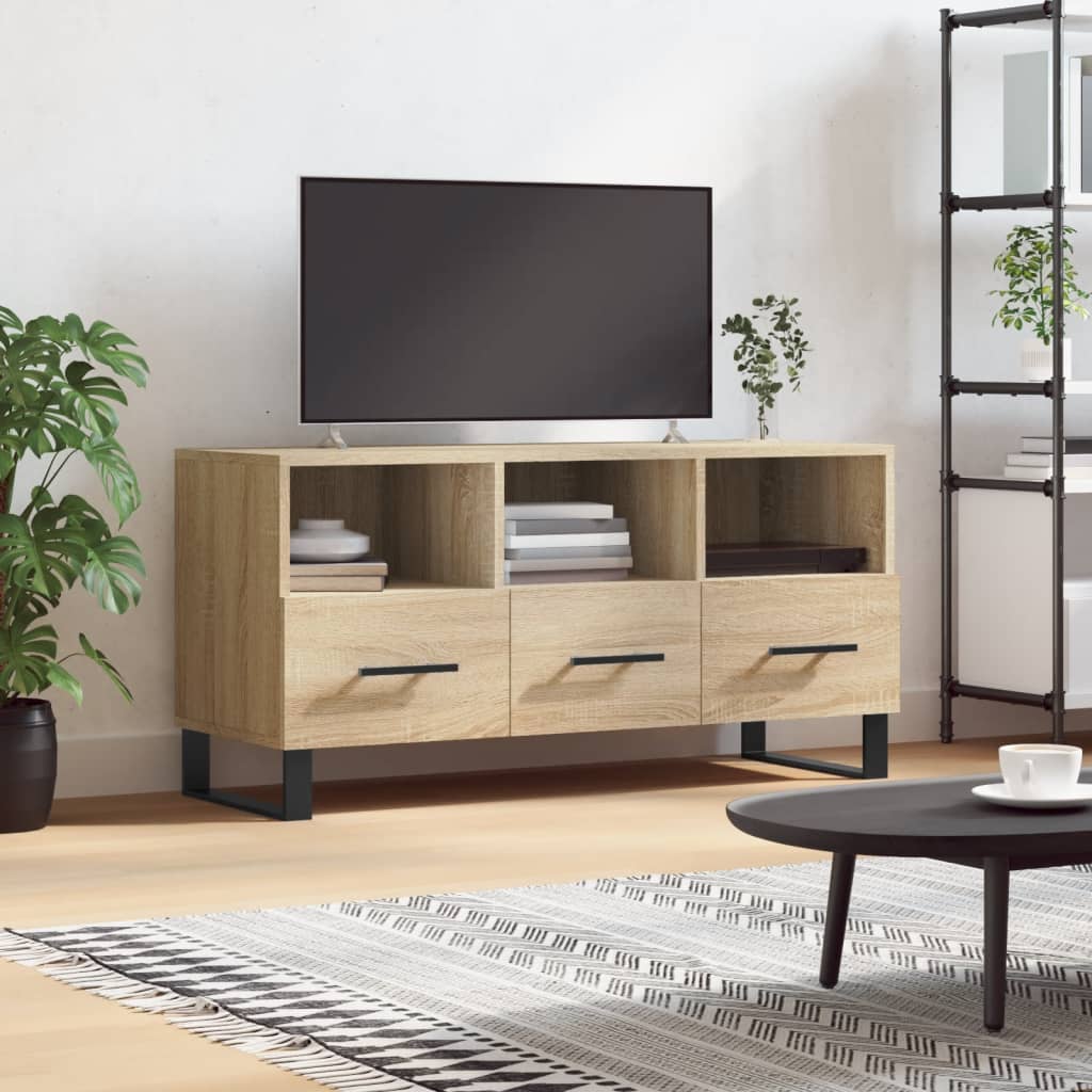 vidaXL Mobile Porta TV Rovere Sonoma 102x36x50 cm in Legno Multistrato