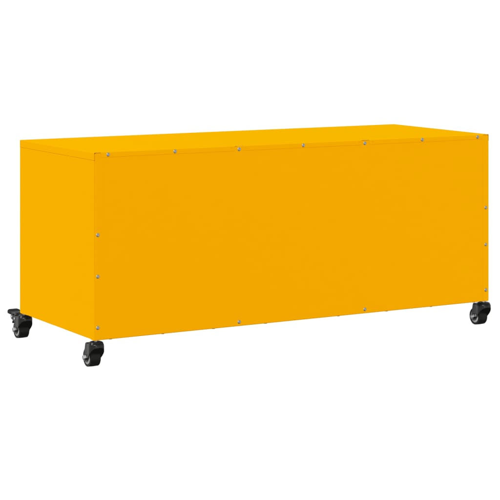 vidaXL Mobile TV Giallo Senape 100,5x39x43,5 cm in Acciaio