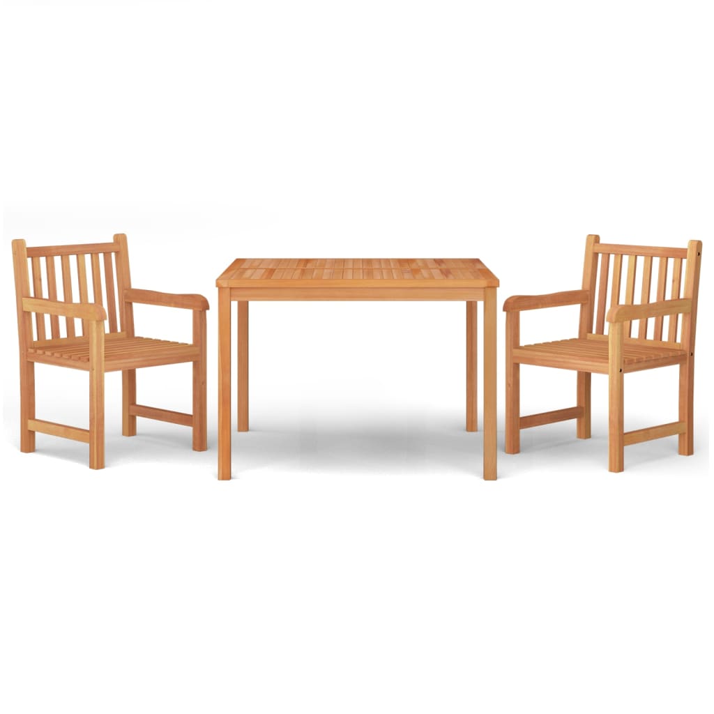 vidaXL Set da Pranzo per Giardino 3 pz in Legno Massello di Teak