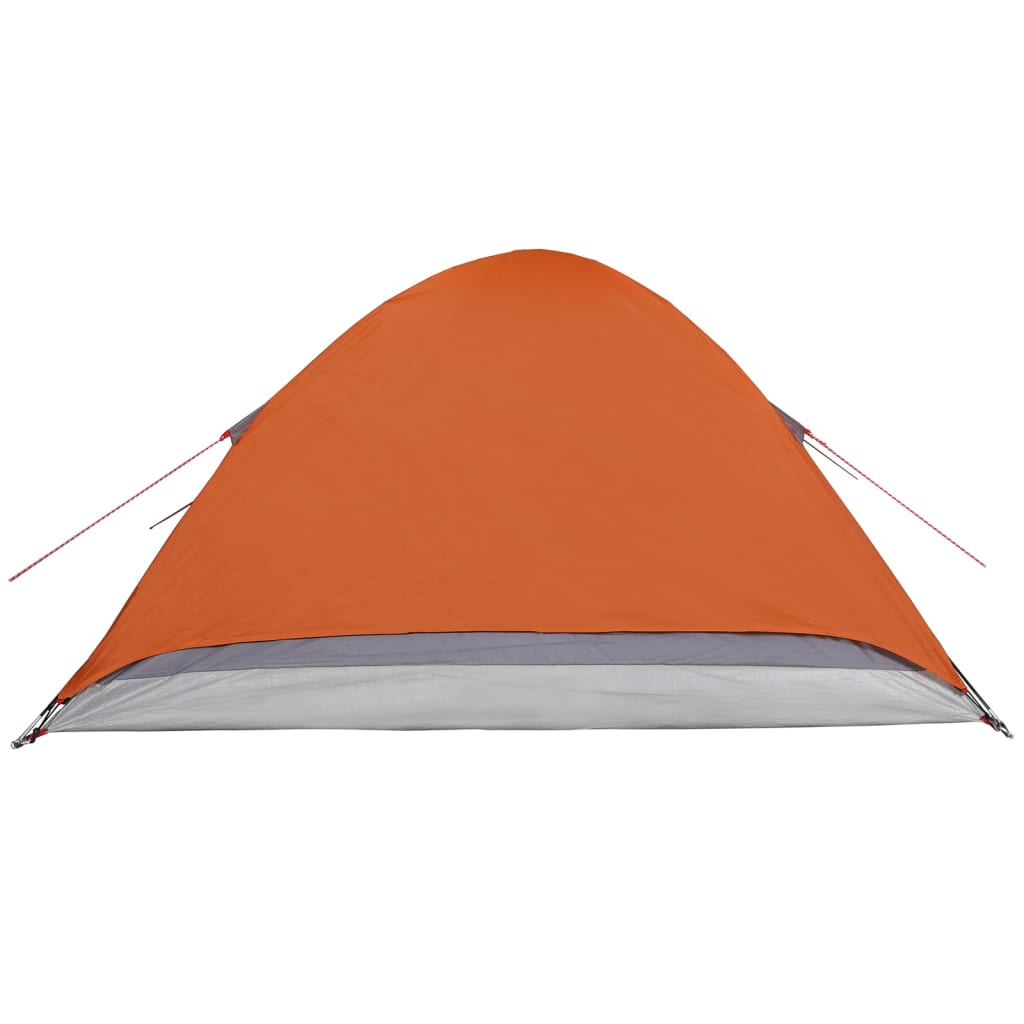 vidaXL Tenda da Campeggio a Cupola 2 Persone Grigio e Arancione