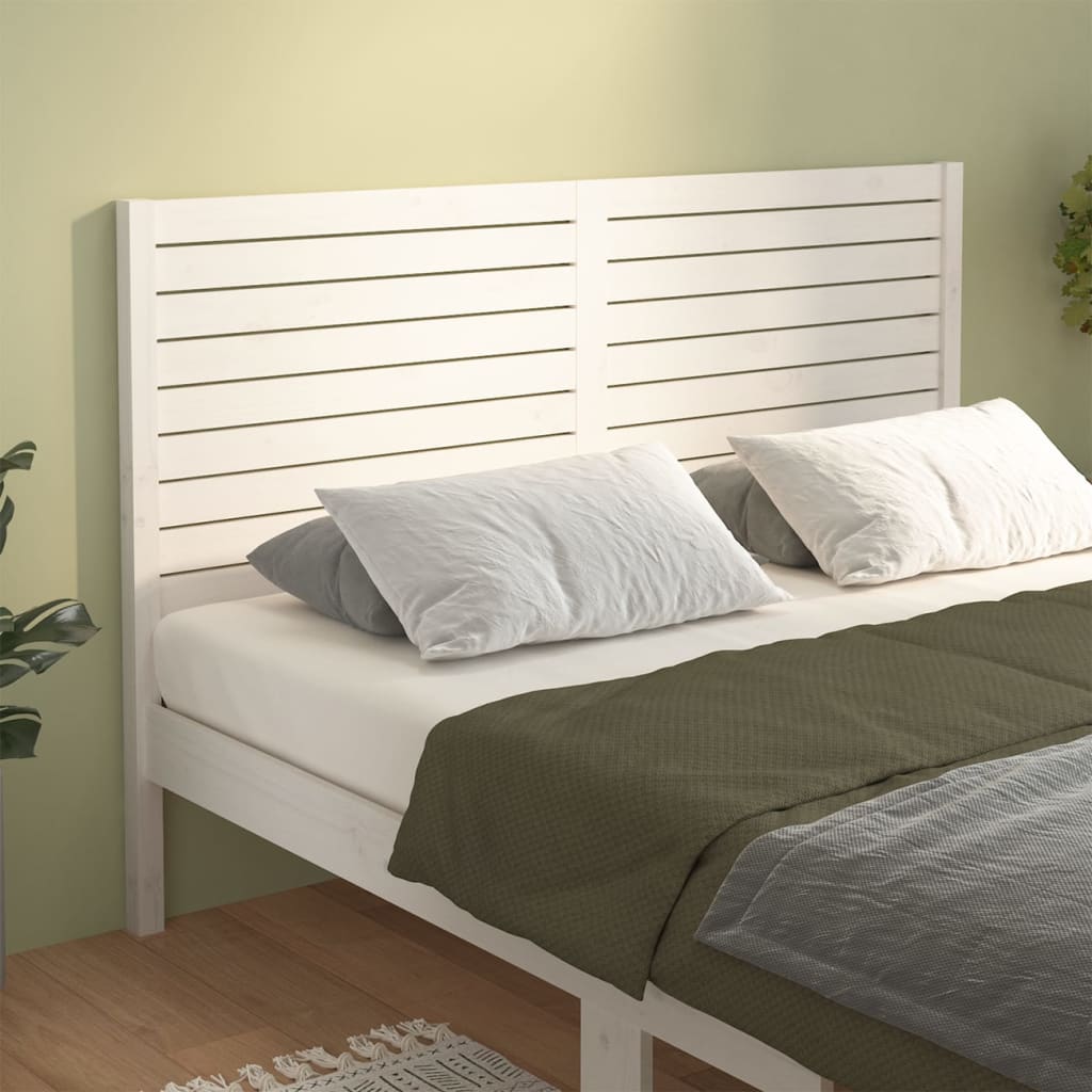 vidaXL Testiera per Letto Bianca 156x4x100cm in Legno Massello di Pino