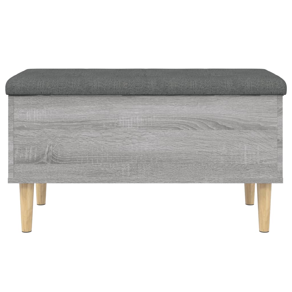 vidaXL Panca Portaoggetti Grigio Sonoma 82x42x46 cm Legno Multistrato