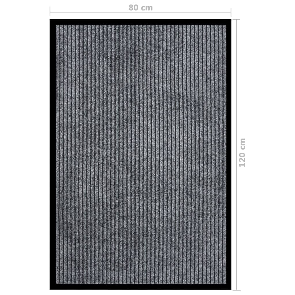 vidaXL Zerbino Striato Grigio 80x120 cm