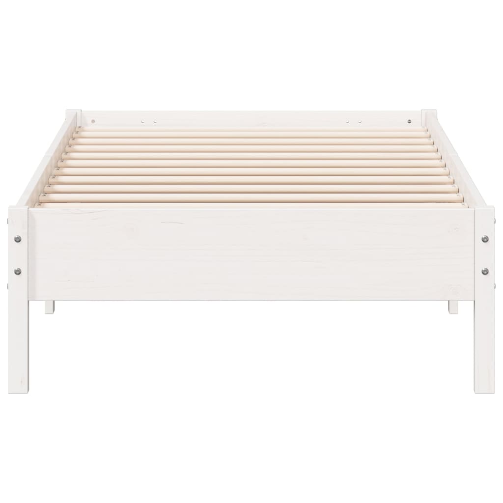 vidaXL Letto senza Materasso Bianco 90x200 cm Legno Massello di Pino