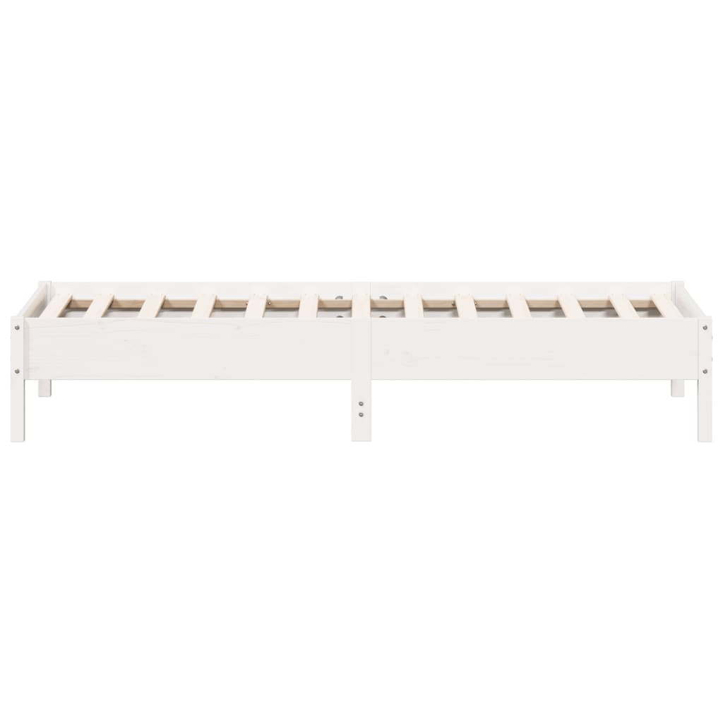 vidaXL Letto senza Materasso Bianco 90x200 cm Legno Massello di Pino