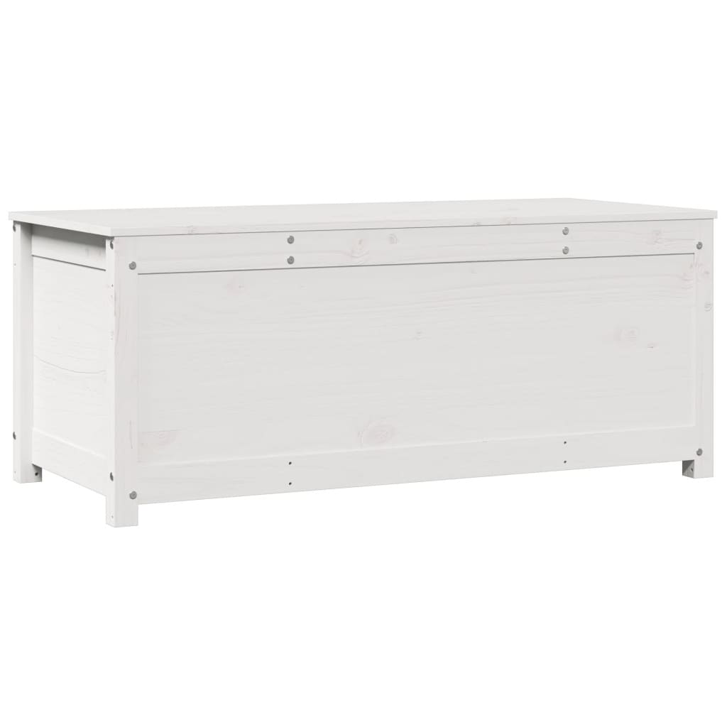 vidaXL Contenitore Portaoggetti Bianco 110x50x45,5cm Massello di Pino