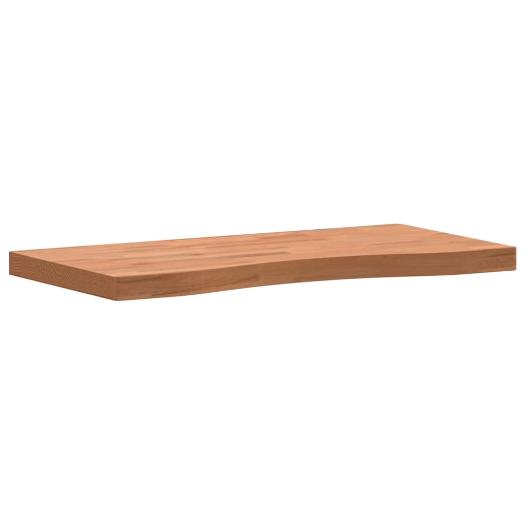 vidaXL Piano per Scrivania 80x(36-40)x4 cm Legno Massello di Faggio