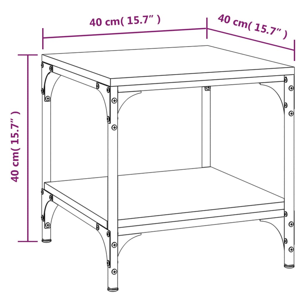 vidaXL Tavolini 2pz Nero 40x40x40 cm in Legno Multistrato