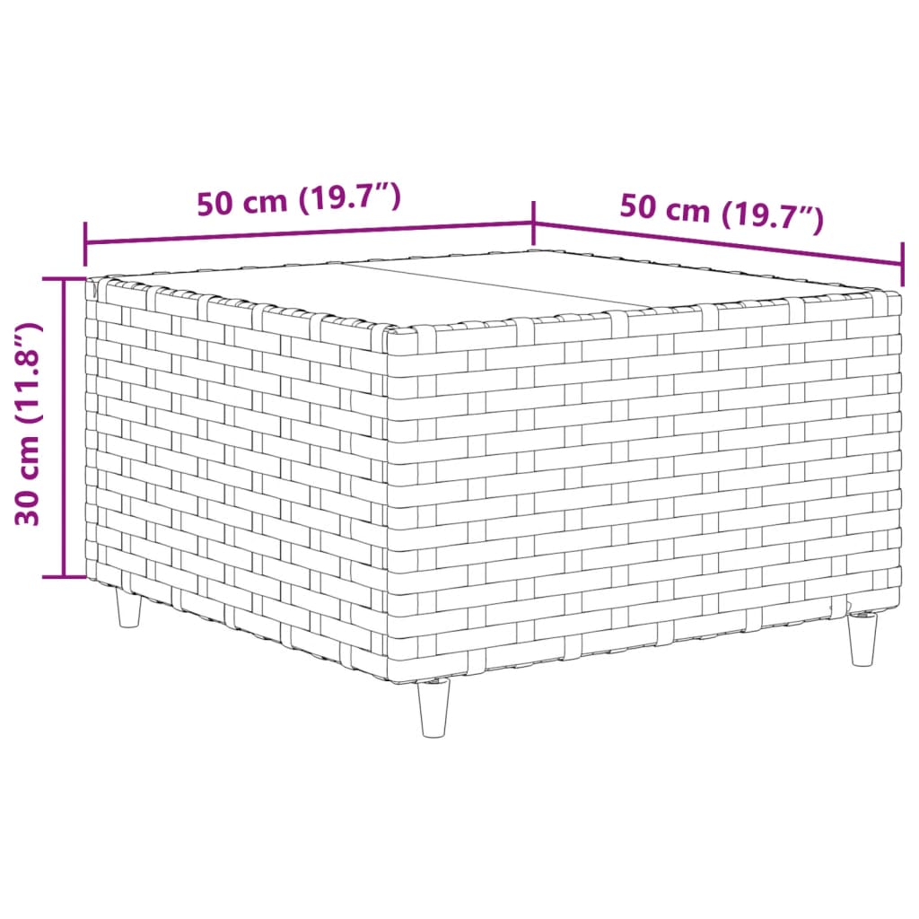 vidaXL Set Divani da Giardino 7 pz con Cuscini in Polyrattan Marrone