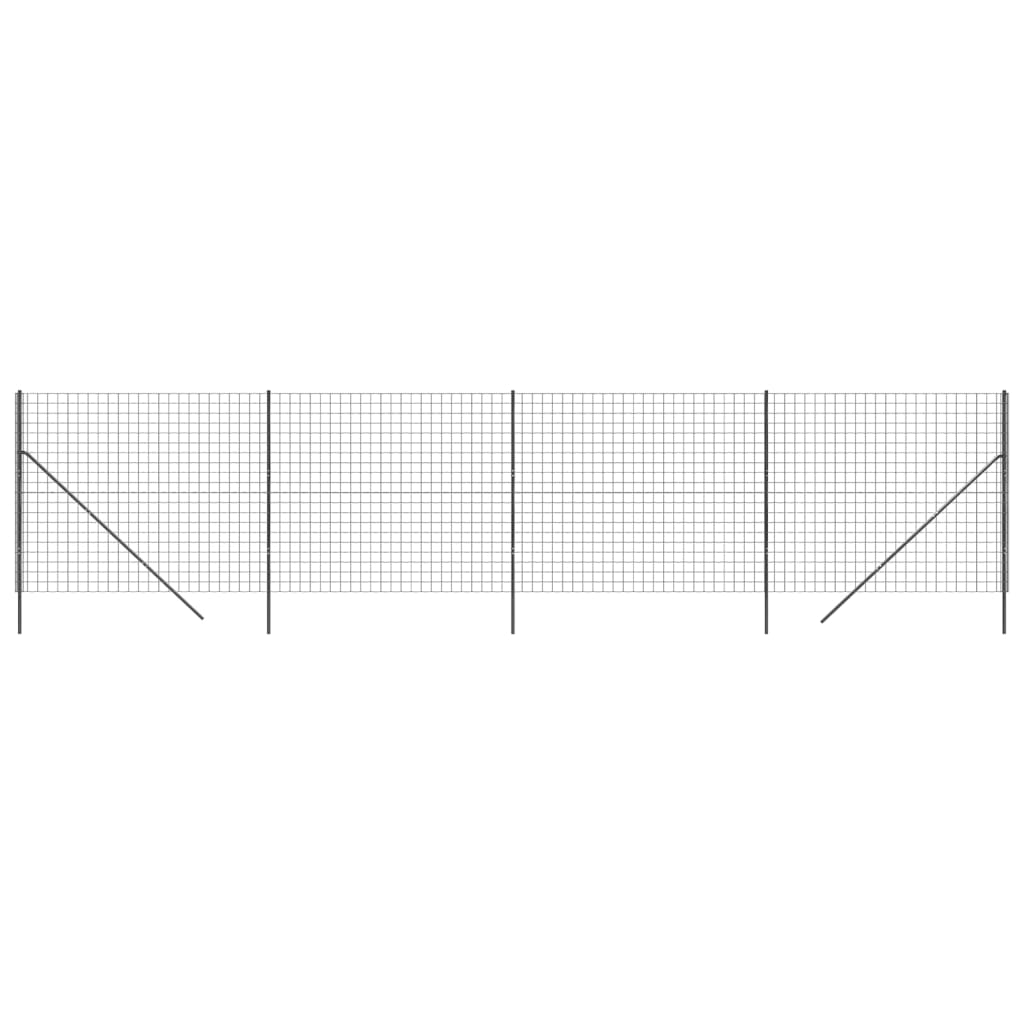 vidaXL Recinzione Metallica Antracite 2,2x10 m in Acciaio Zincato