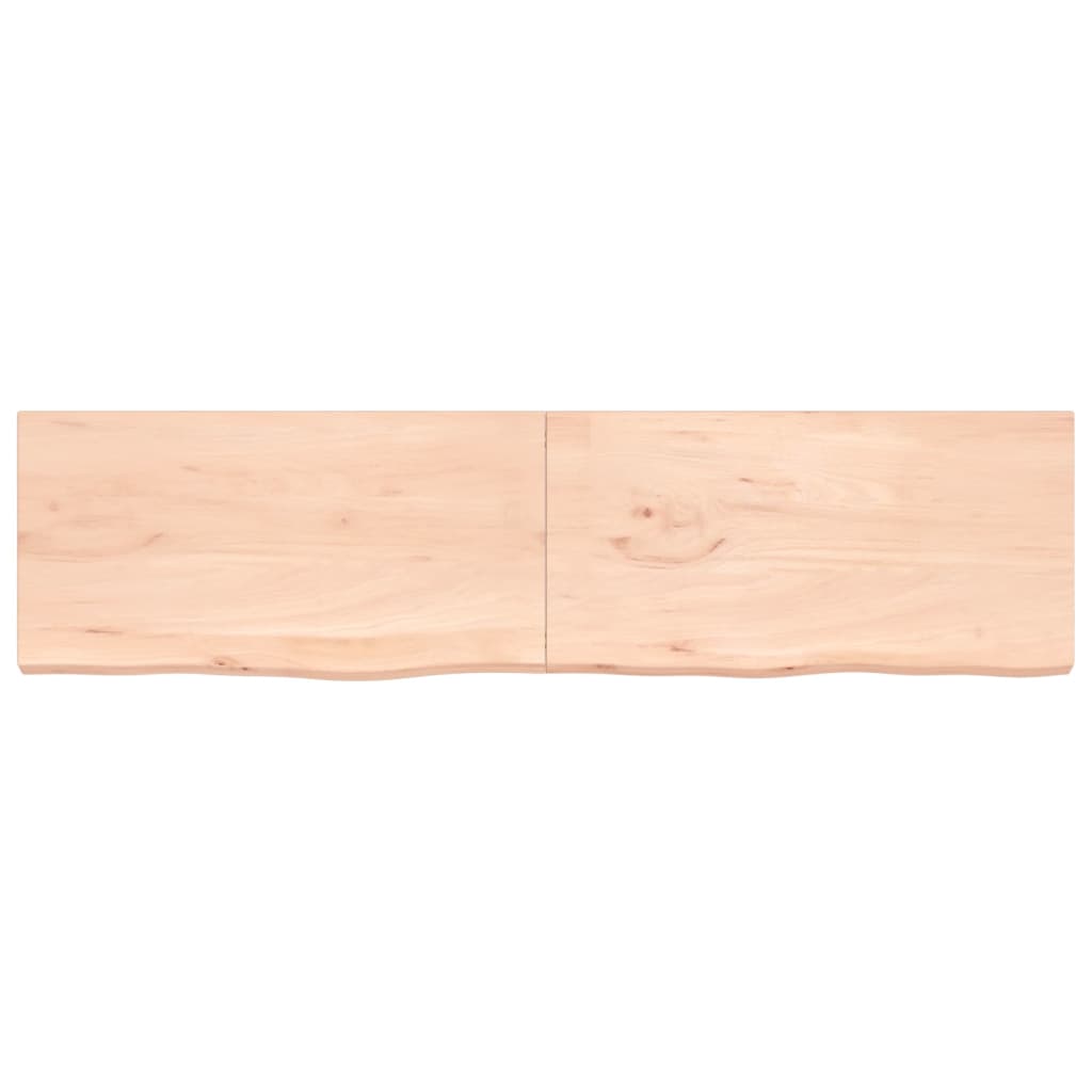 vidaXL Piano Bagno 200x50x(2-4) cm in Legno Massello Non Trattato