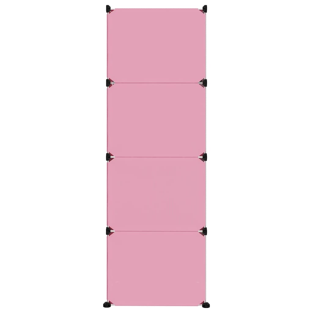 vidaXL Scaffale Portaoggetti per Bambini con 12 Cubi Rosa in PP