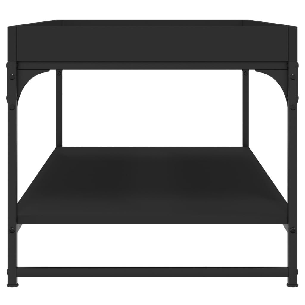 vidaXL Tavolino da Salotto Nero 100x49x45 cm in Legno Multistrato