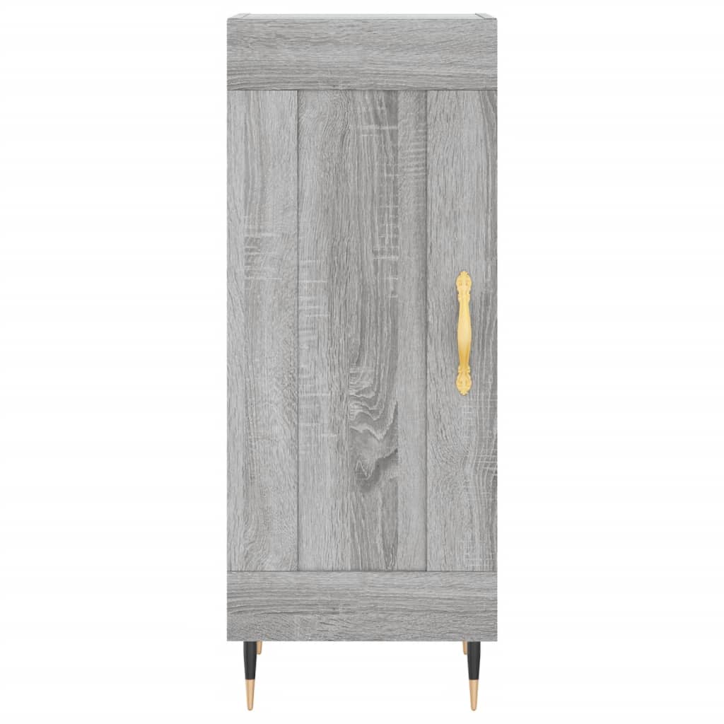 vidaXL Credenza Grigio Sonoma 34,5x34x180 cm in Legno Multistrato