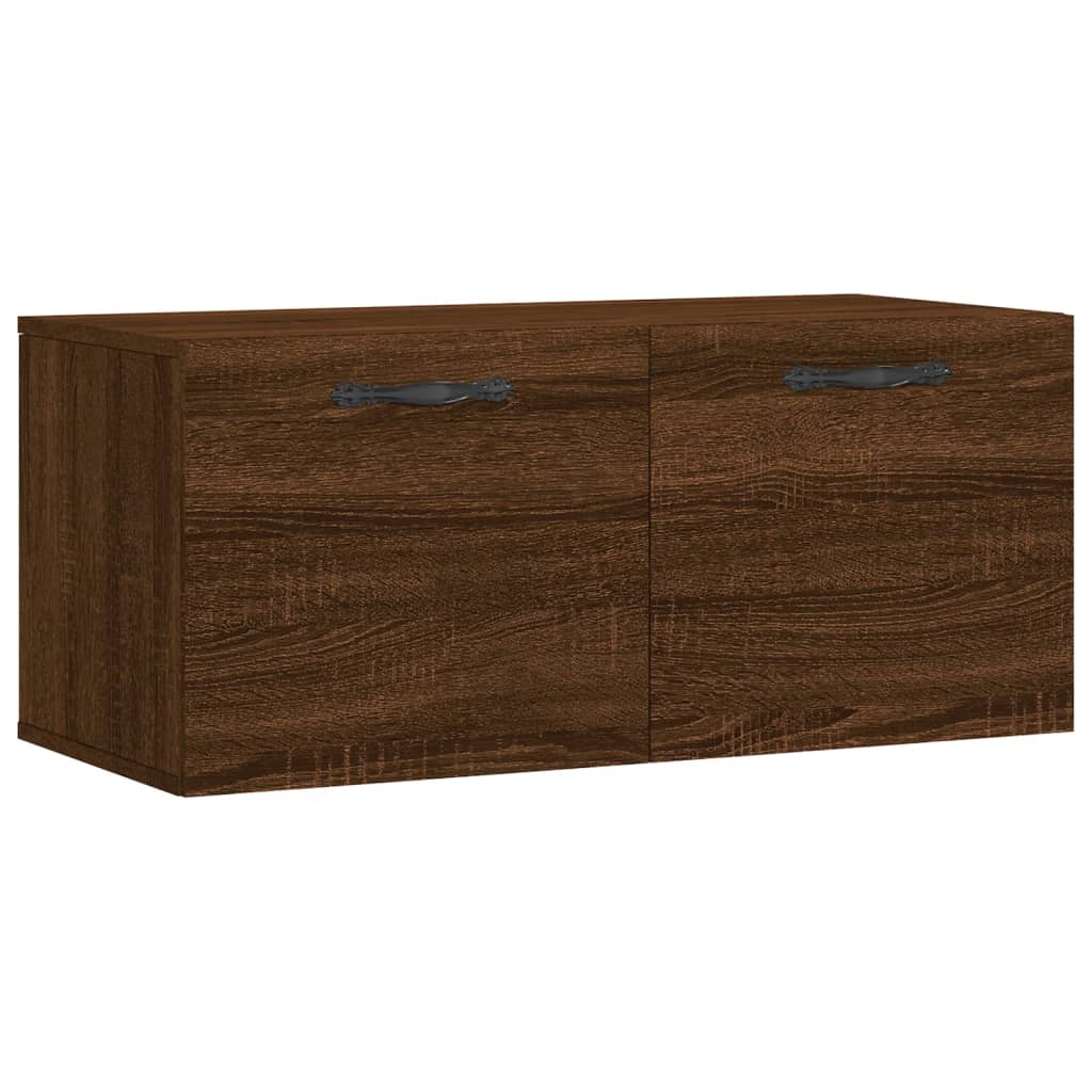 vidaXL Mobile a Parete Rovere Marrone 80x36,5x35 cm Legno Multistrato