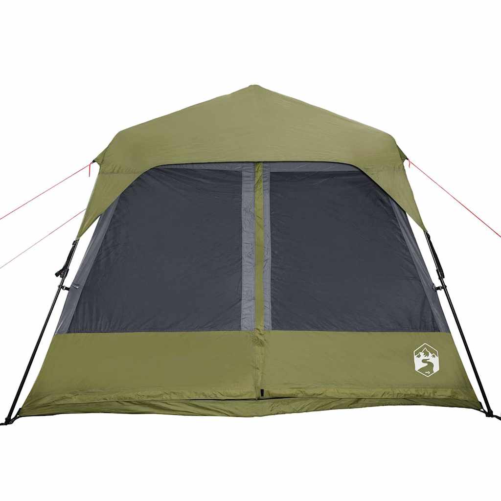 vidaXL Tenda Campeggio 9 Persone Verde Rilascio Rapido Impermeabile