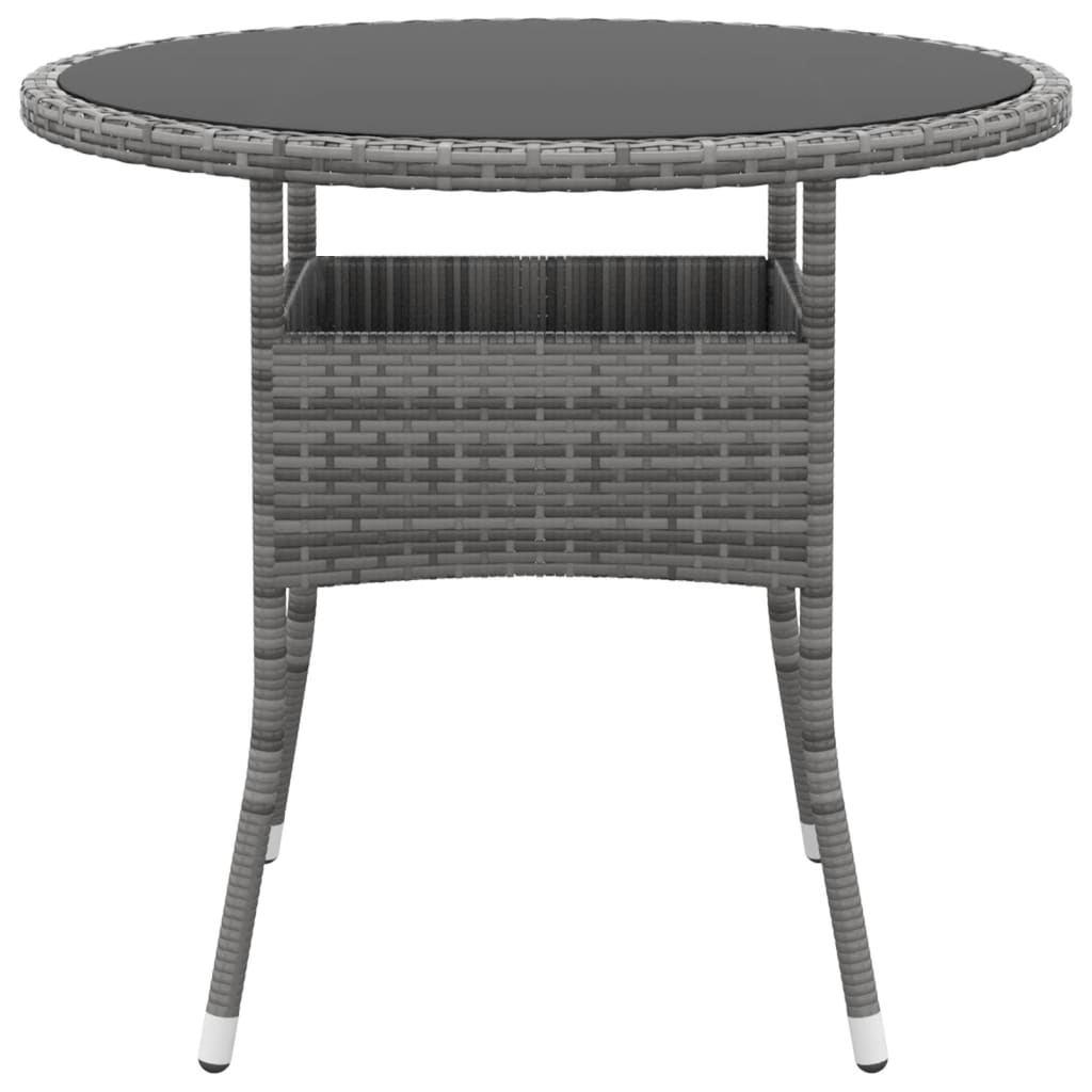 vidaXL Set da Pranzo per Giardino 3 pz in Polyrattan Grigio