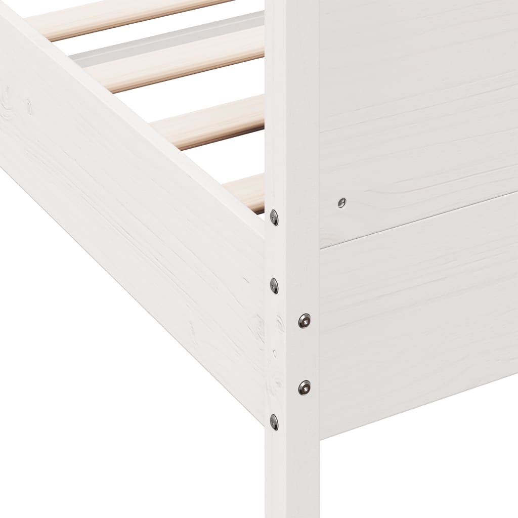 vidaXL Letto senza Materasso Bianco 90x200 cm Legno Massello di Pino