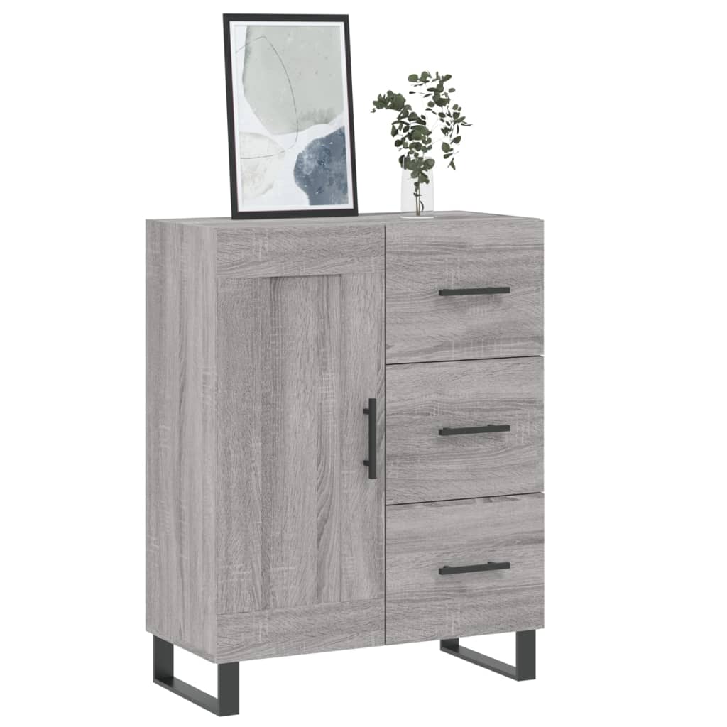 vidaXL Credenza Grigio Sonoma 69,5x34x90 cm in Legno Multistrato