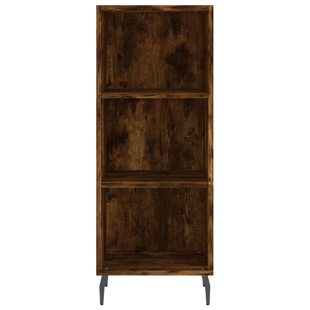 vidaXL Credenza Rovere Fumo 34,5x34x180 cm in Legno Multistrato