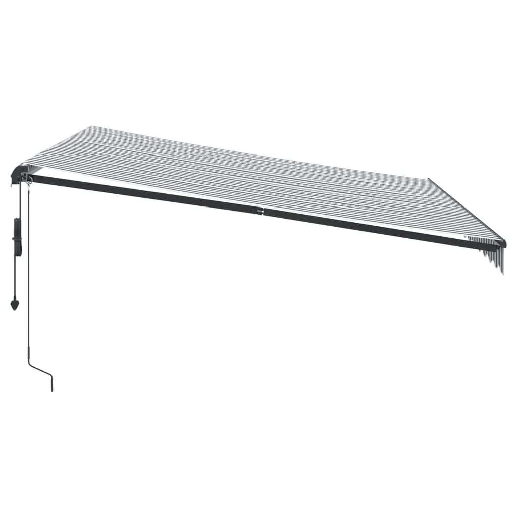 vidaXL Tenda Sole Retrattile Automatica Antracite e Bianco 400x300 cm