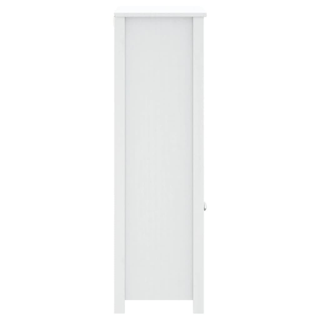 vidaXL Mobile da Bagno BERG Bianco 69,5x34x110 cm Legno Massello Pino