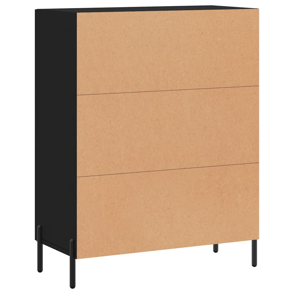 vidaXL Credenza Nera 69,5x34x90 cm in Legno Multistrato