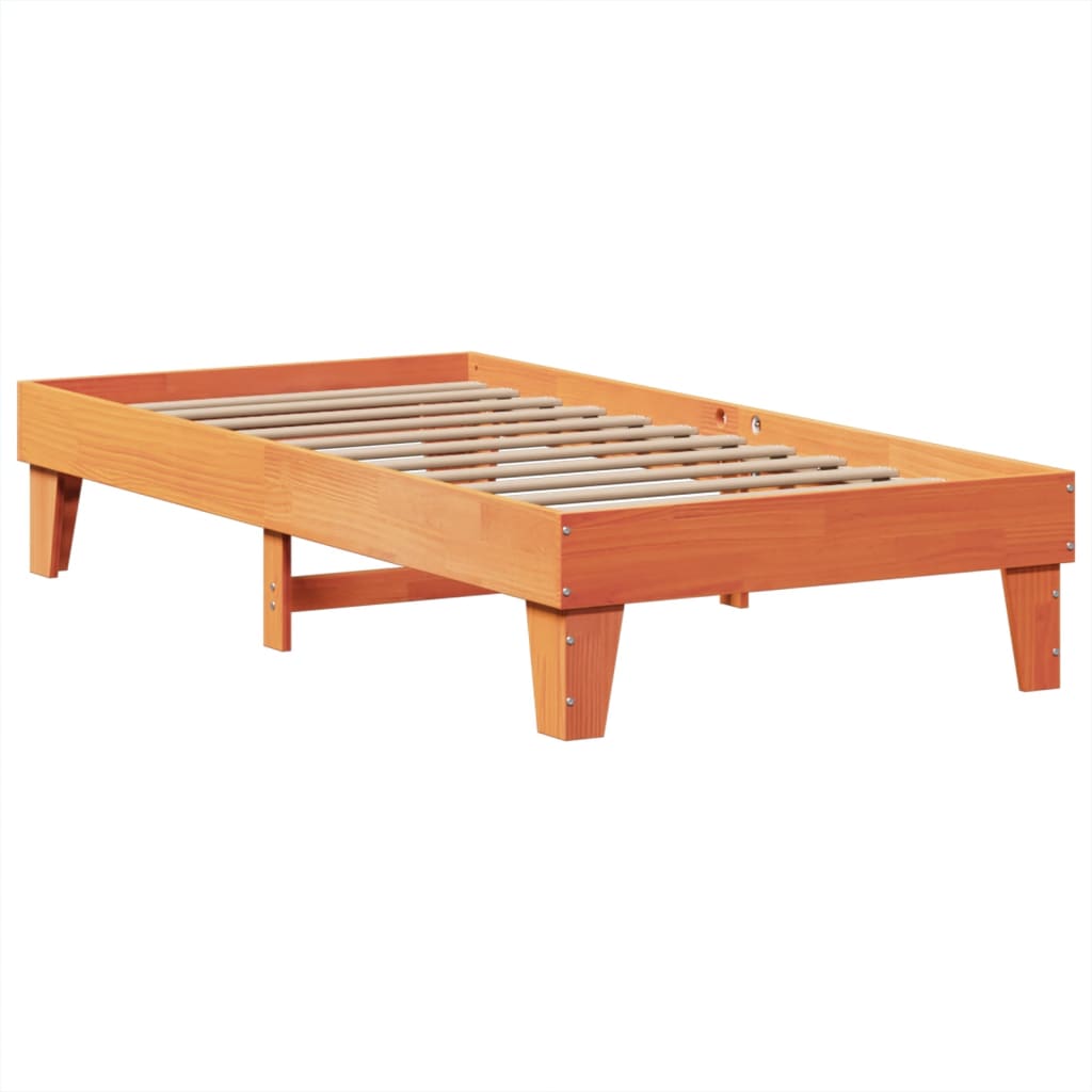 vidaXL Letto senza Materasso Marrone Cera 75x190 cm in Legno di Pino