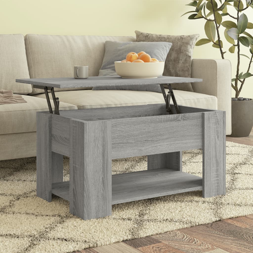 vidaXL Tavolino da Salotto Grigio Sonoma 79x49x41 cm Legno Multistrato