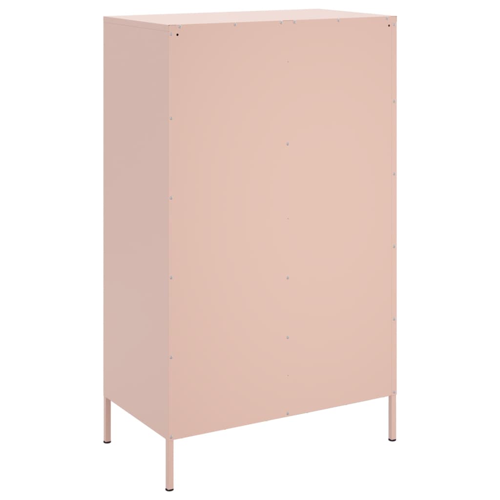 vidaXL Credenza Rosa 68x39x113 cm in Acciaio