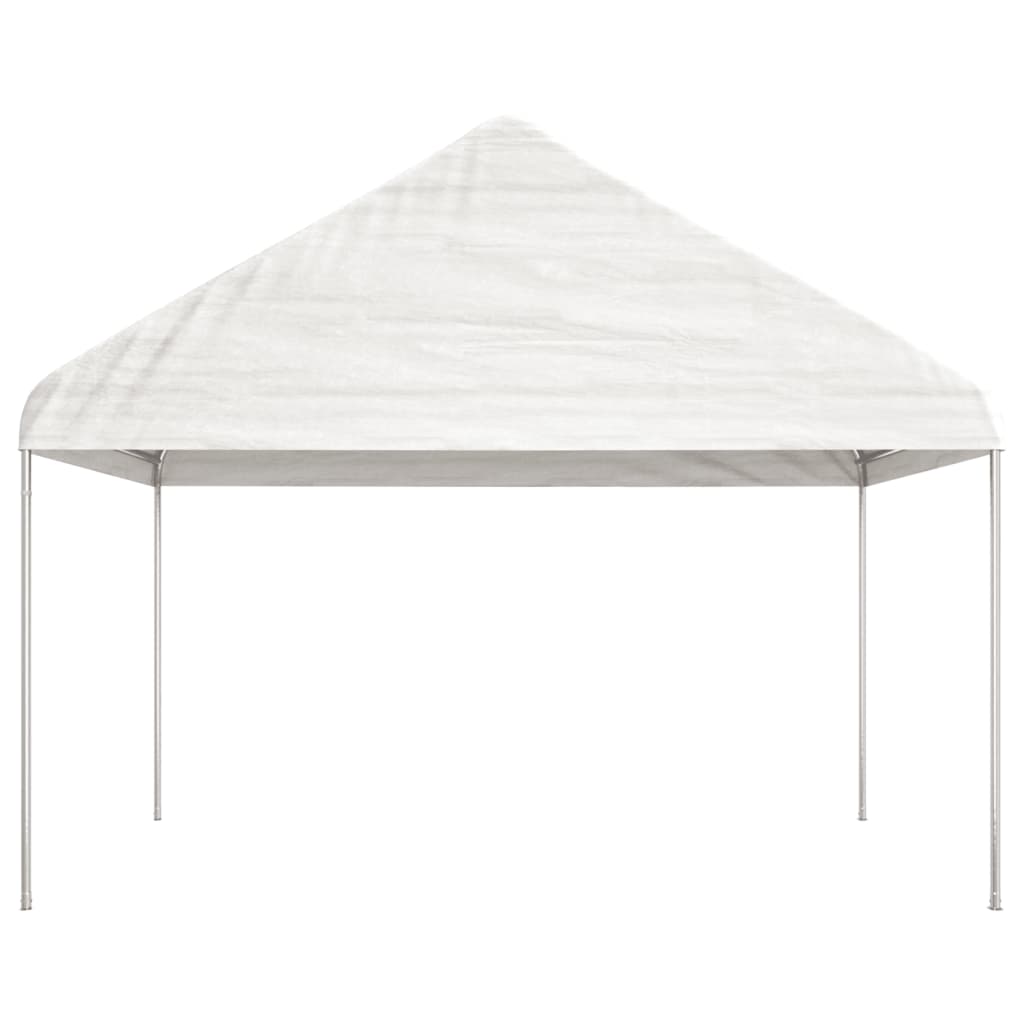 vidaXL Gazebo con Tetto Bianco 13,38x4,08x3,22 m in Polietilene