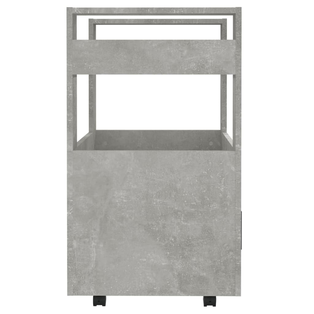 vidaXL Carrello da Cucina Grigio cemento 60x45x80 cm Legno Multistrato