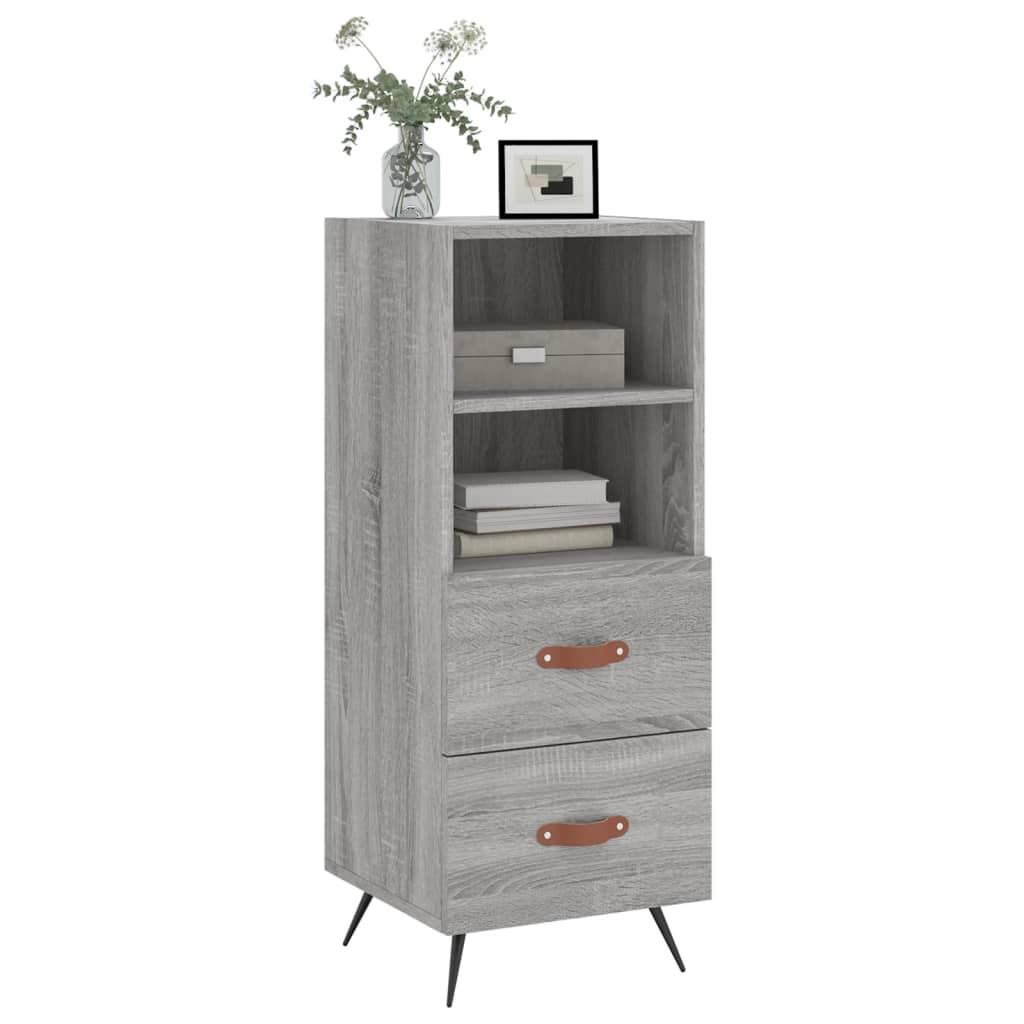 vidaXL Credenza Grigio Sonoma 34,5x34x90 cm in Legno Multistrato