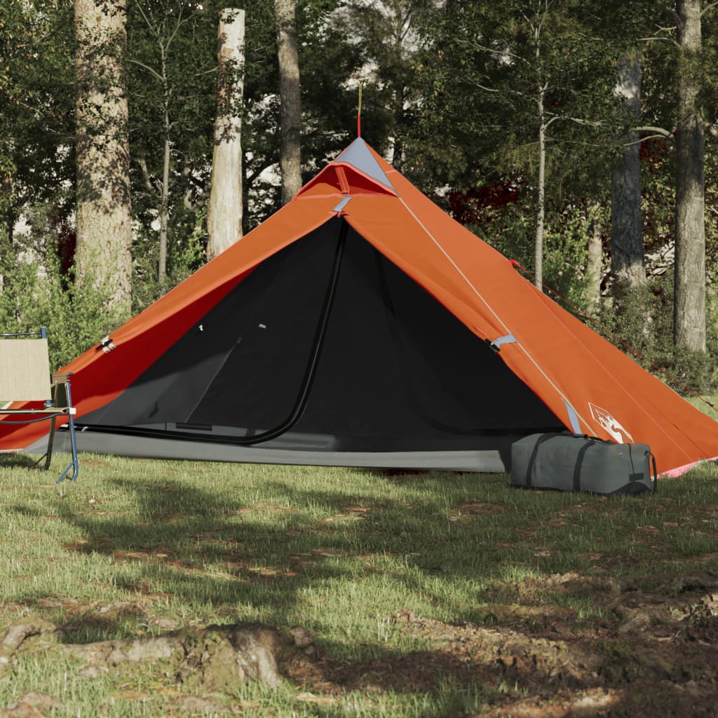 vidaXL Tenda da Campeggio Tipi 1 Persona Arancione Impermeabile