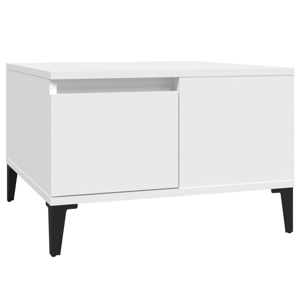 vidaXL Tavolino da Salotto Bianco 55x55x36,5 cm in Legno Multistrato