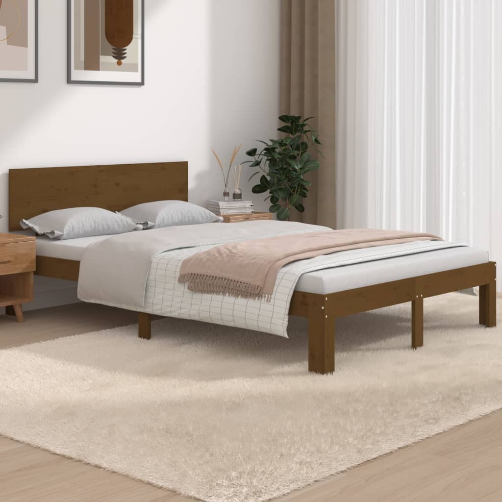 vidaXL Giroletto Ambra in Legno Massello 120x190 cm Small Double