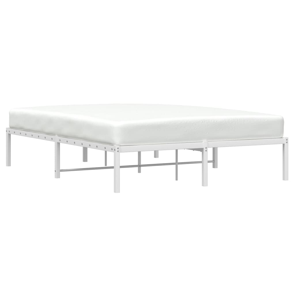 vidaXL Giroletto in Metallo Bianco 140x190 cm