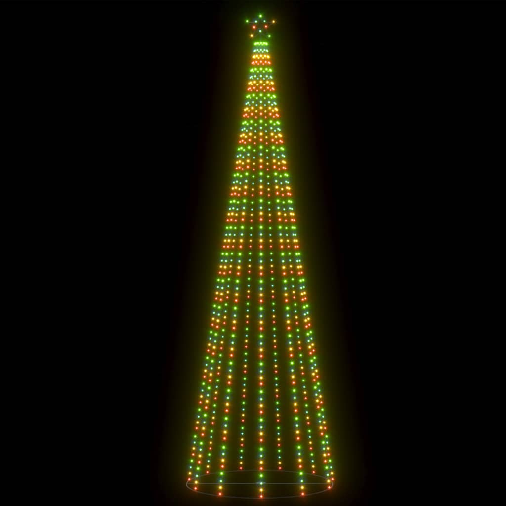 vidaXL Albero di Natale a Cono con 752 LED Colorati 160x500 cm