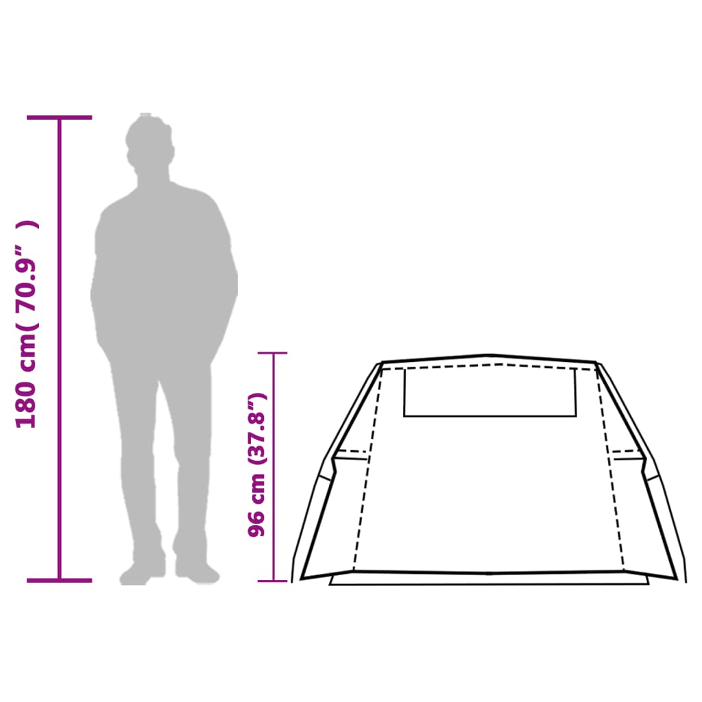 vidaXL Tenda da Campeggio a Tunnel per 2 Persone Blu Impermeabile