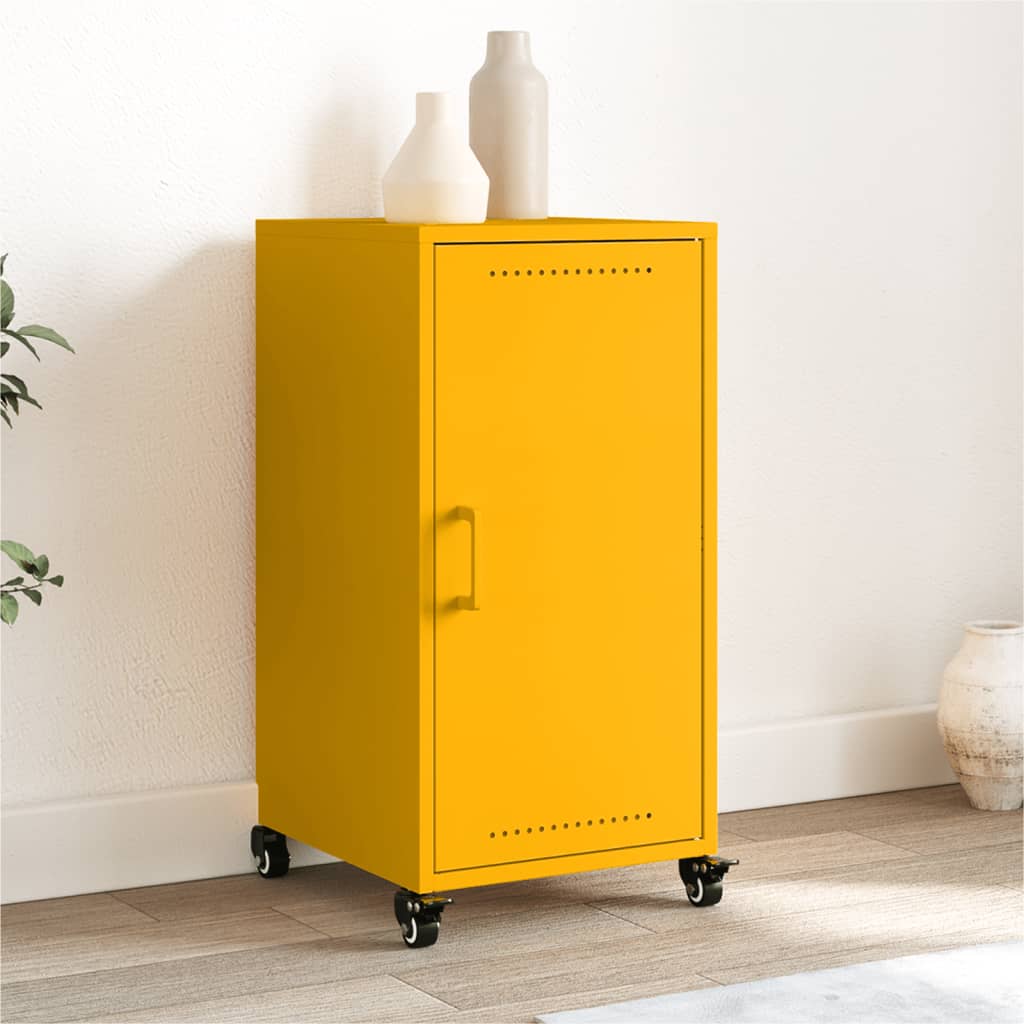 vidaXL Credenza Giallo Senape 36x39x72 cm in Acciaio