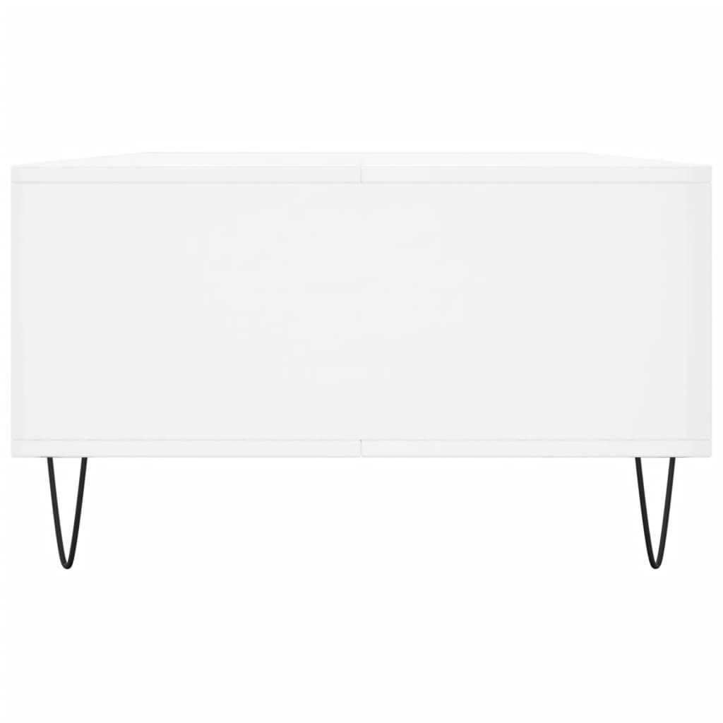 vidaXL Tavolino da Salotto Bianco Lucido 104x60x35cm Legno Multistrato